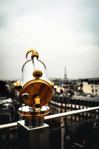 Image of a Telescope on the Rooftop