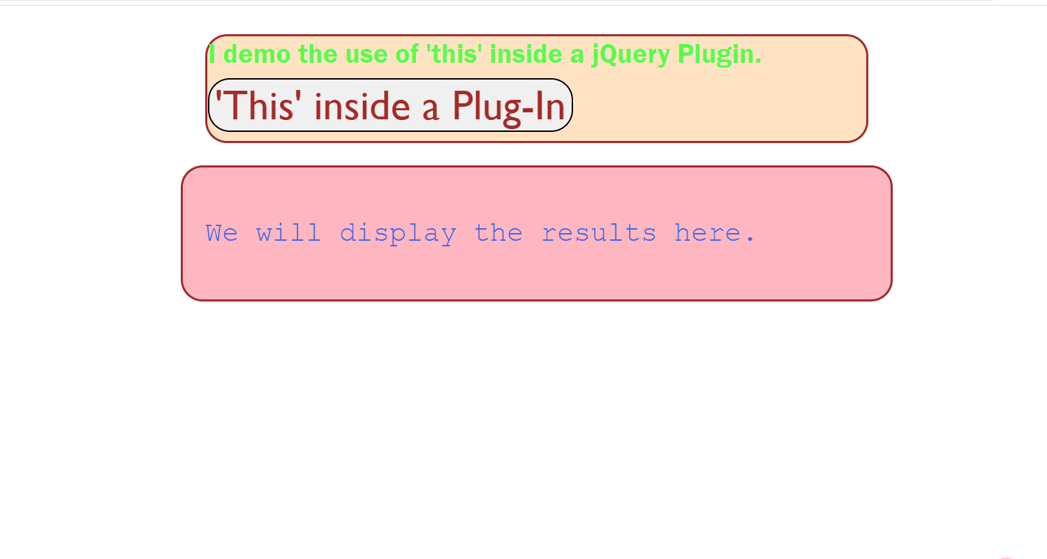 'this' keyword inside a plug-in