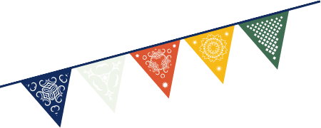 Color flags on a line
