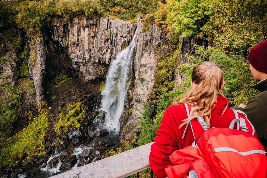 Wasserfall, Hundafoss, Skafatfell, Nationalpark, Island