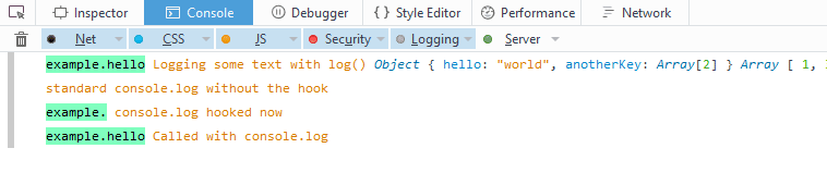 stacklogger console firefox