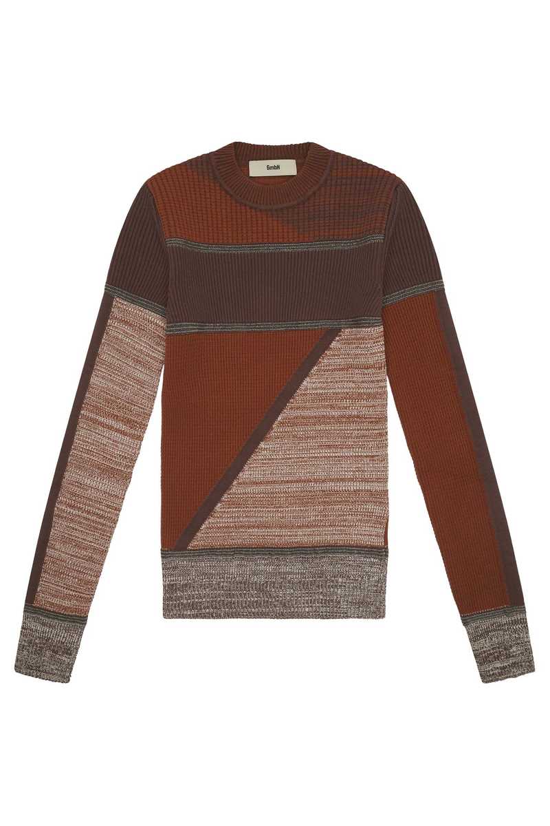 Lyron knit top brown AW21 front