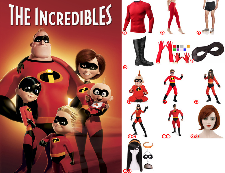 The Incredibles Costume for Cosplay & Halloween