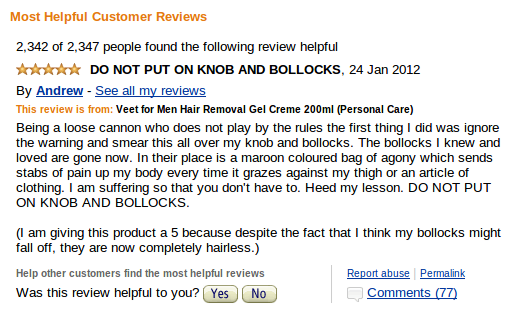 An Honest and Humorous Amazon Review | Colin Seymour