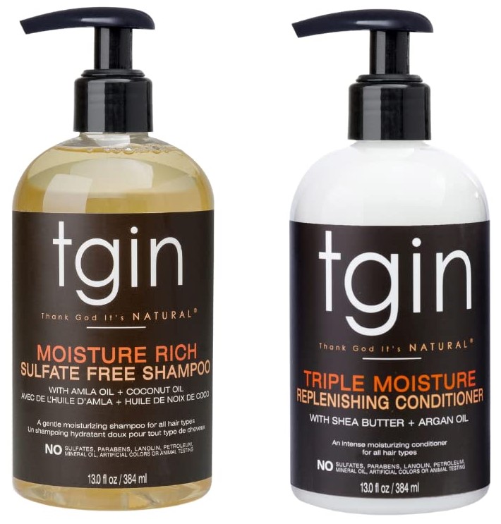 TGIN Moisture Rich Sulfate-Free Shampoo and Triple Moisture Replenishing Conditioner