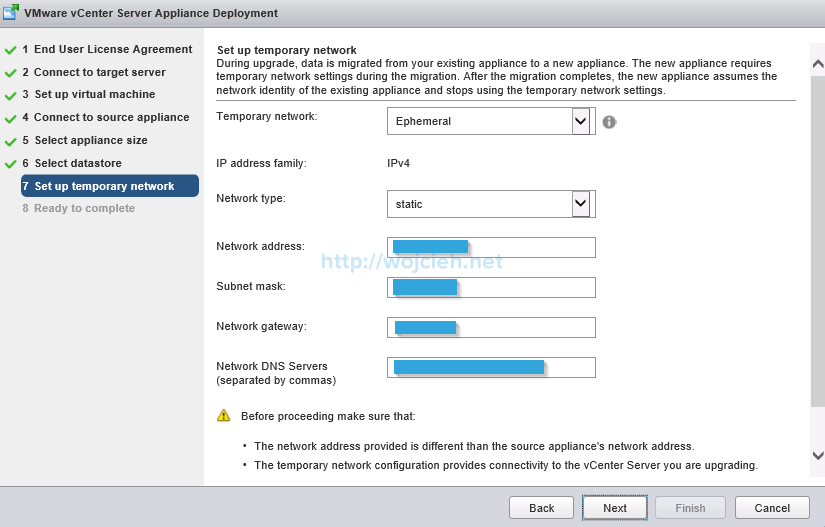 Upgrade vCenter Server Appliance from version 5 to version 6 - 12