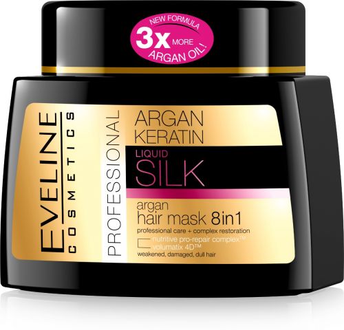 EVELINE ARGAN + LIQUID KERATIN PROFESSIONAL hajmaszk 8 in 1 500 ml