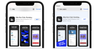 The image shows two mobile device screen shots:  the first is how Nike's app looks with a custom product page tailored to a user who is searching for a 'running club' app and the second image shows how the related Search Result ad looks, when linked to the Running custom product page.