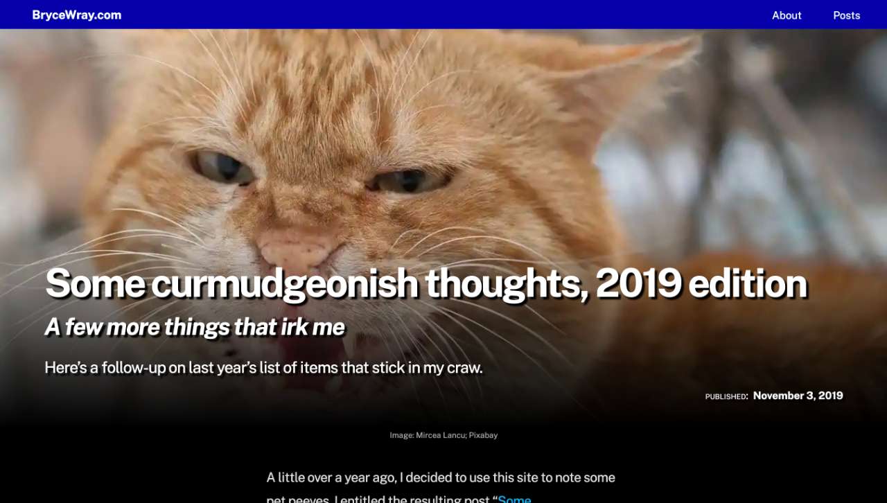 Screen capture of “hero image” from “Some curmudgeonish thoughts, 2019 edition,” as it appeared before the site redesign