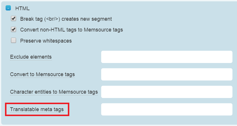 Translatable meta tags