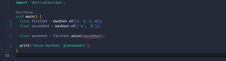 Union And Intersection Of Two HashSet In Dart - CodeVsColor
