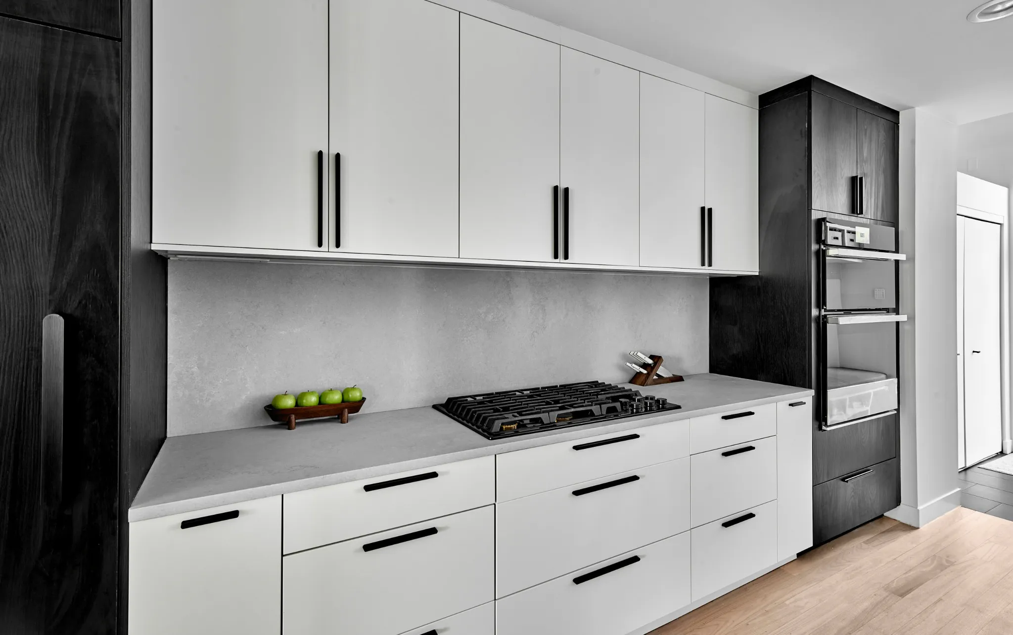 Scottsdale, AZ kitchen - Flat white kitchen cabinets