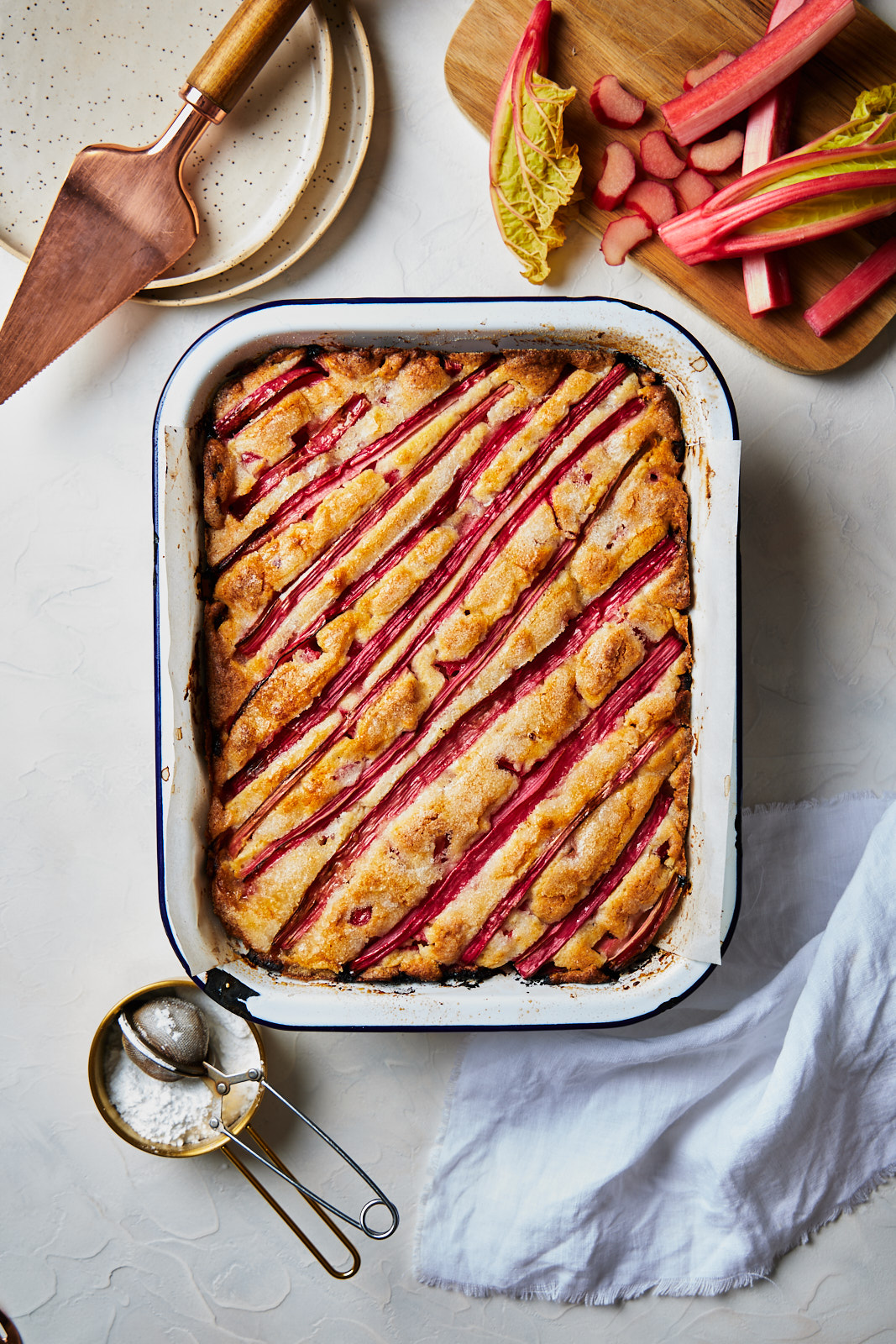 Almond Rhubarb Cake