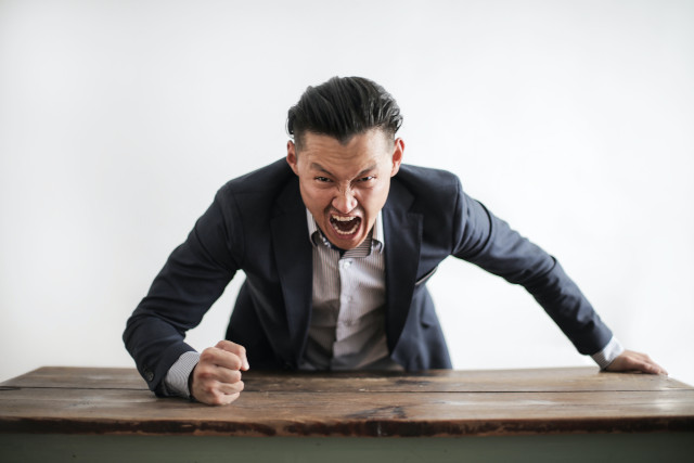 Man yelling