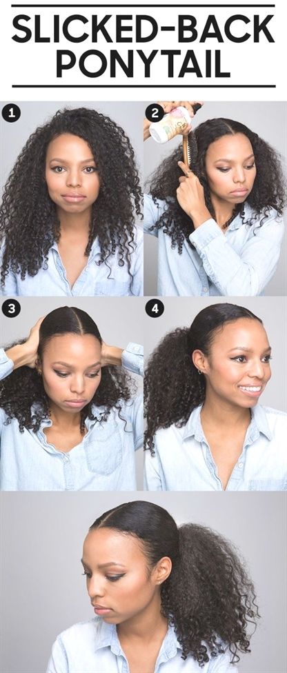 The Perfect Slicked Back Curly Ponytail