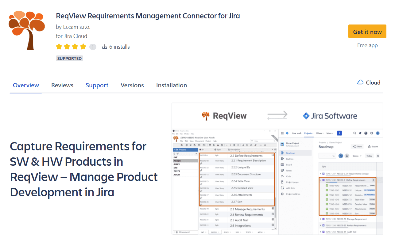 ReqView Requirements Management Connector for Jira