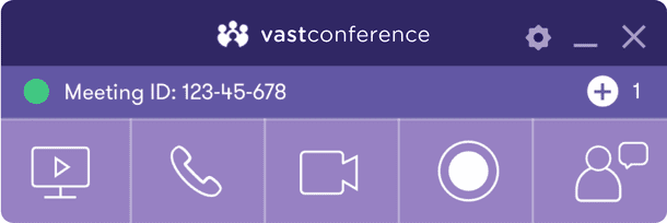 vast conference meeting toolbar