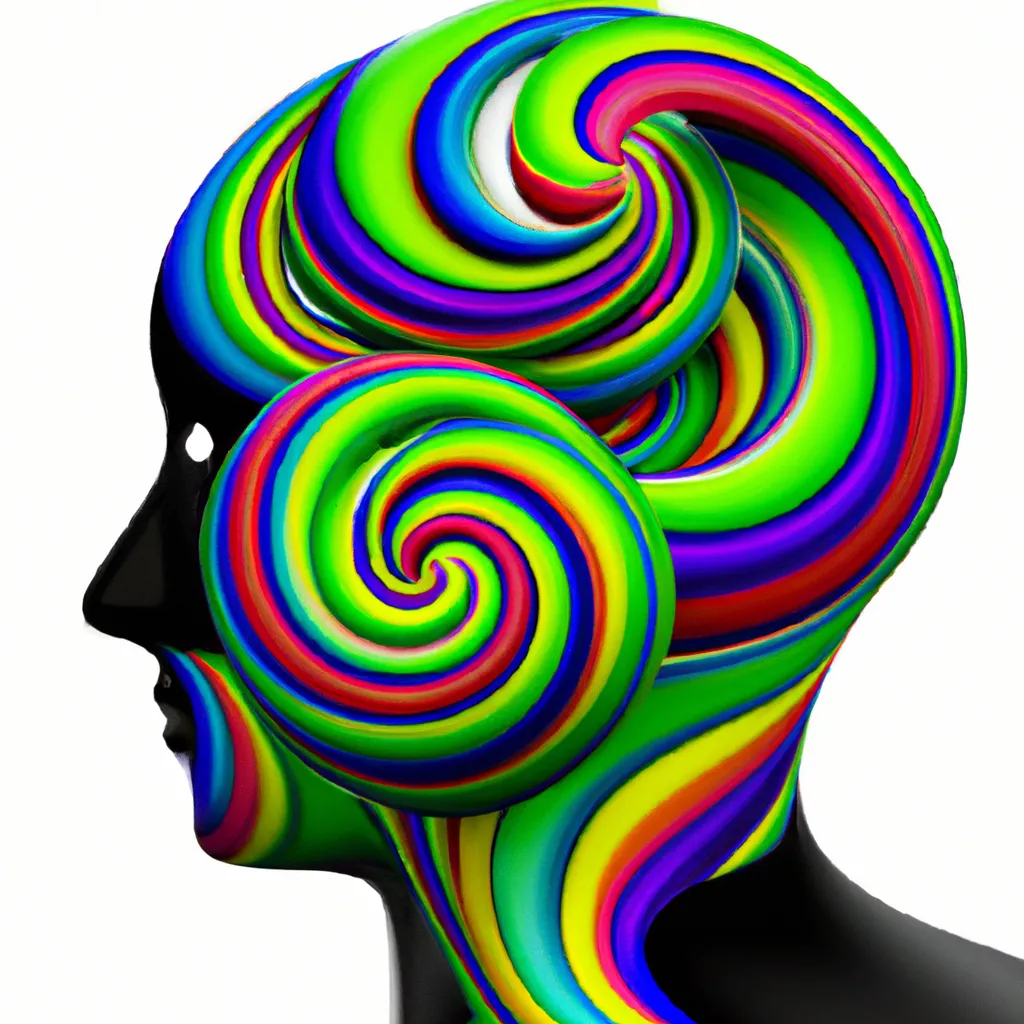 An abstract image of a person's head with colorful swirls representing thoughts and emotions.