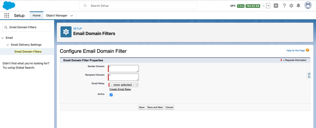 Create Email Domain Filter