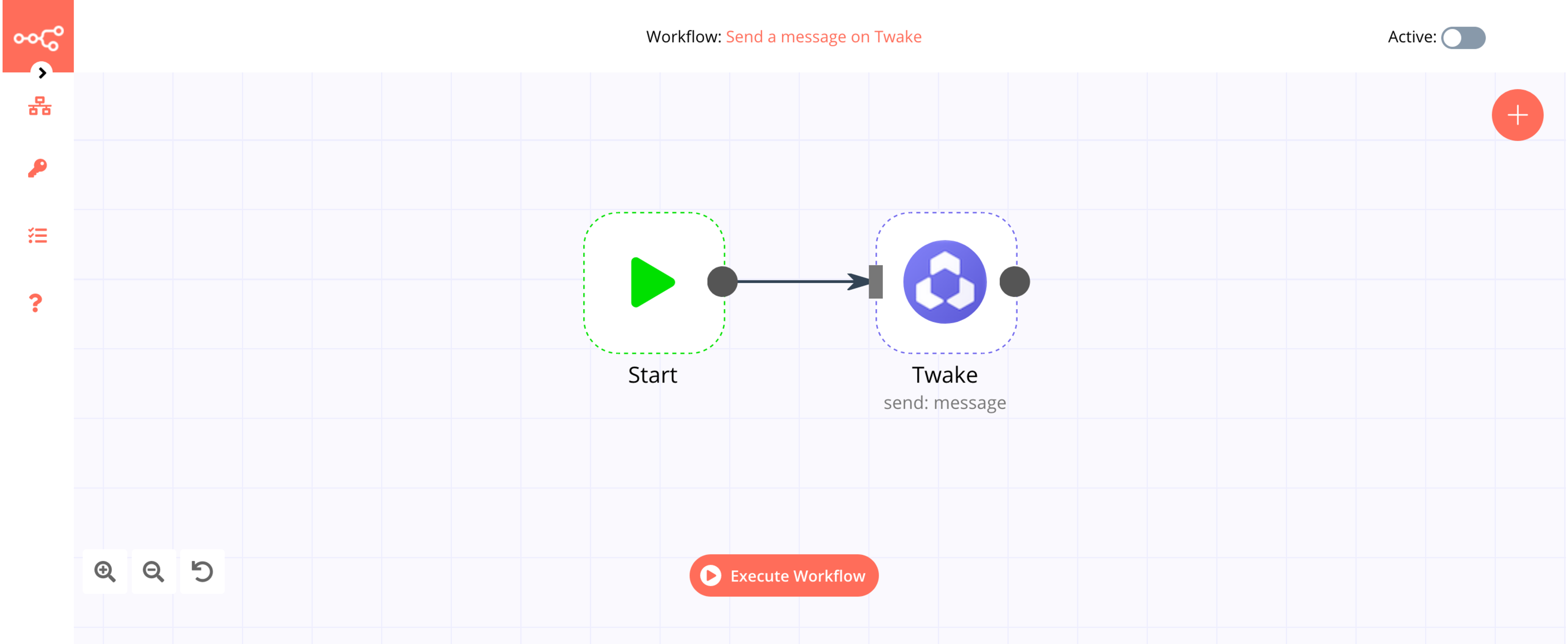 A workflow with the Twake node