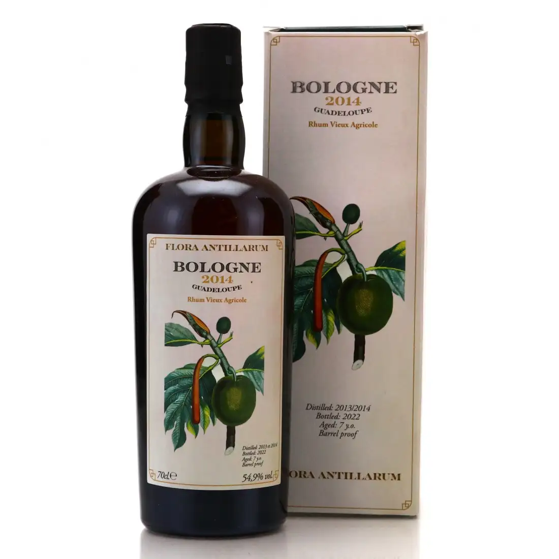 Image of the front of the bottle of the rum Flora Antillarum