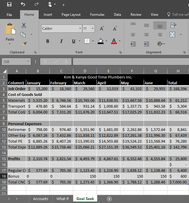 Excel proficiency