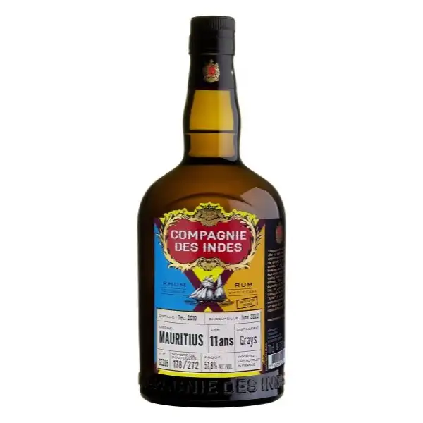 Image of the front of the bottle of the rum Mauritius (Perola)