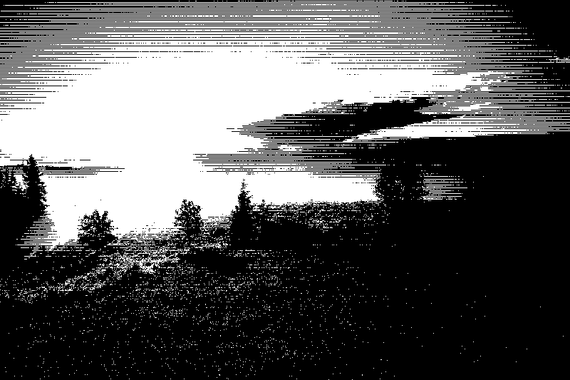 dithered sunset