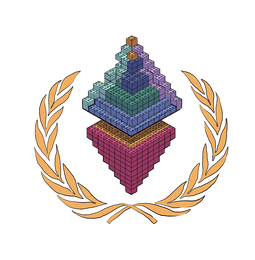 Um logotipo Eth feito de blocos lego.