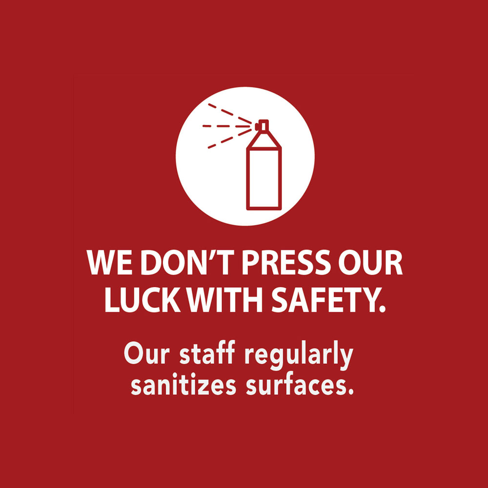 ho chunk's we don't press our luck with safety campaign graphic