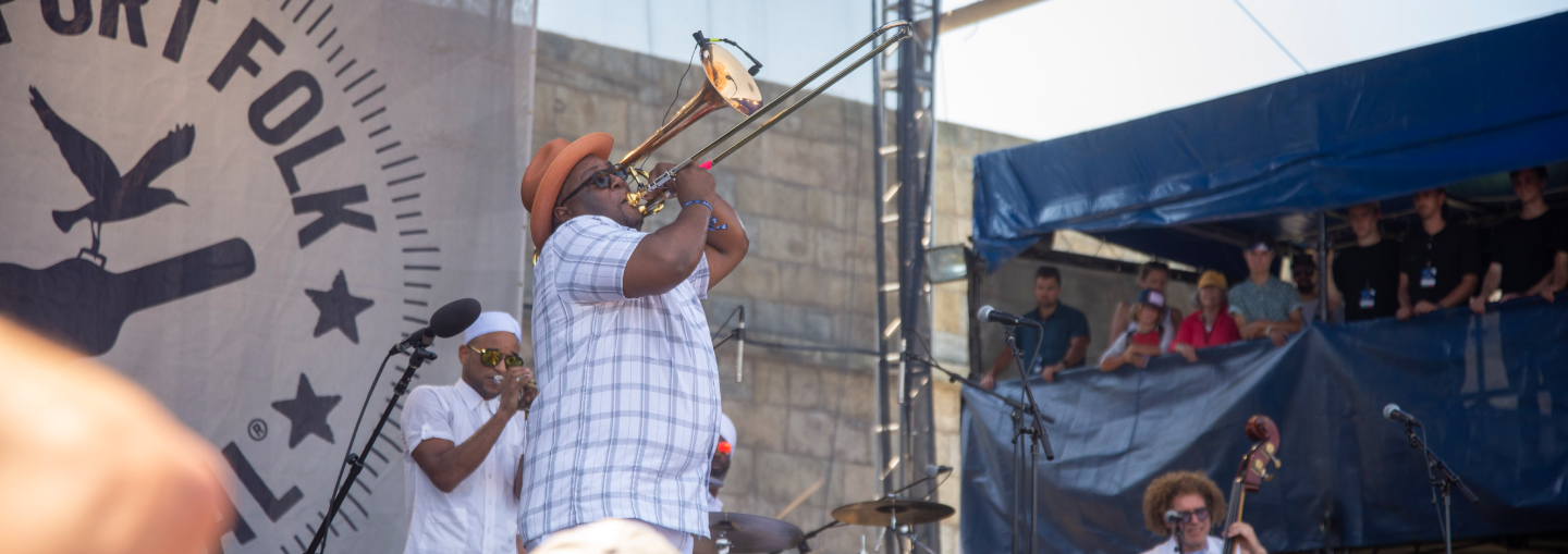 A performance
at the festival