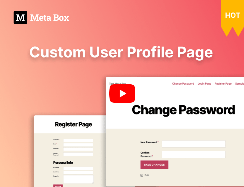 creating user profile page