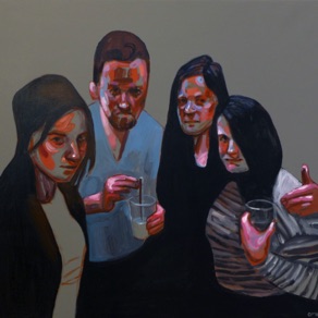 Olivia Parmasto, Estonia. ”Night out with friends” 2015. Canvas, acrylic, 68x68cm Olivia Parmasto, Estonia. ”Night out with friends” 2015. Canvas, acrylic, 68x68cm