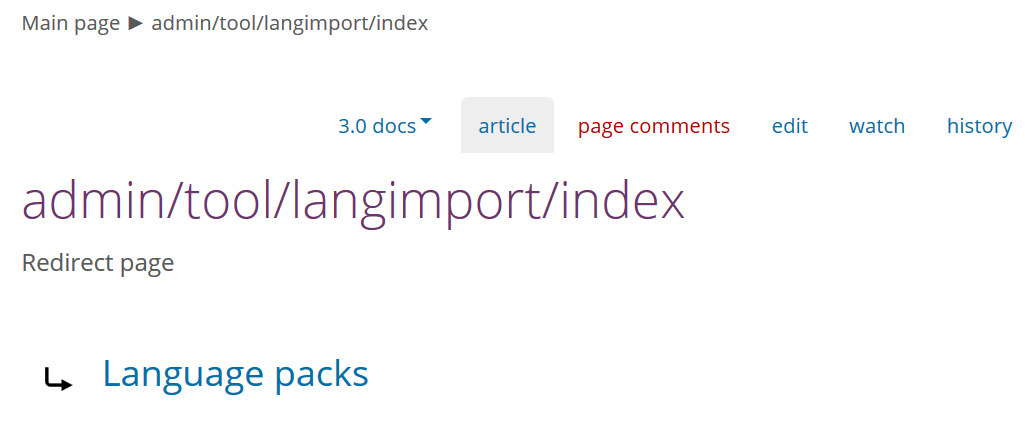 Redirected page