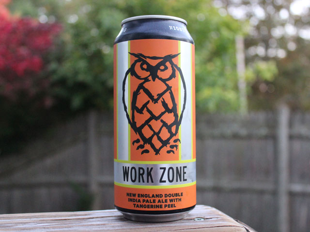 Work Zone, a Double IPA brewed by Night Shift Brewing