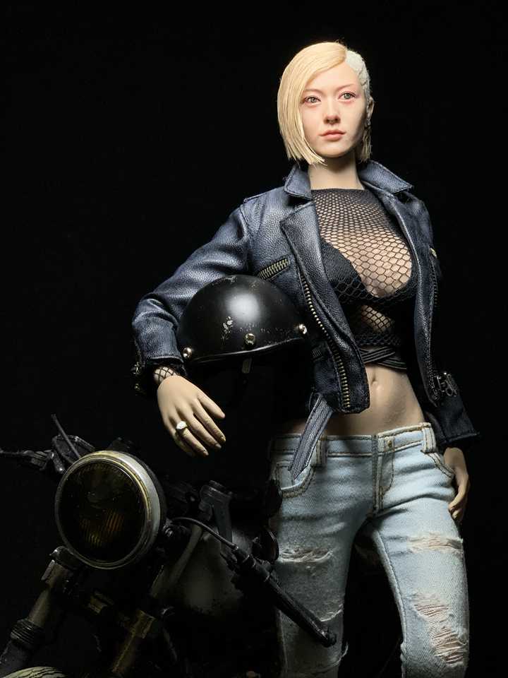 Cool Girl With Motorcycle