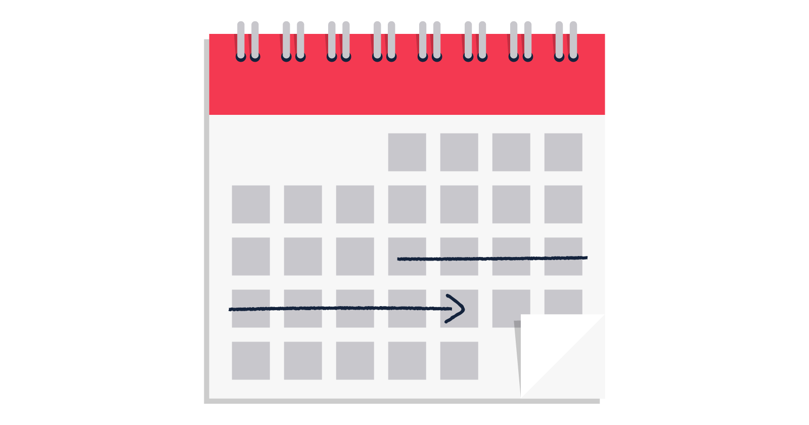 Screenshot of a calendar