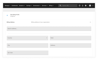 A screenshot showing you the _New Billing Profile_ page