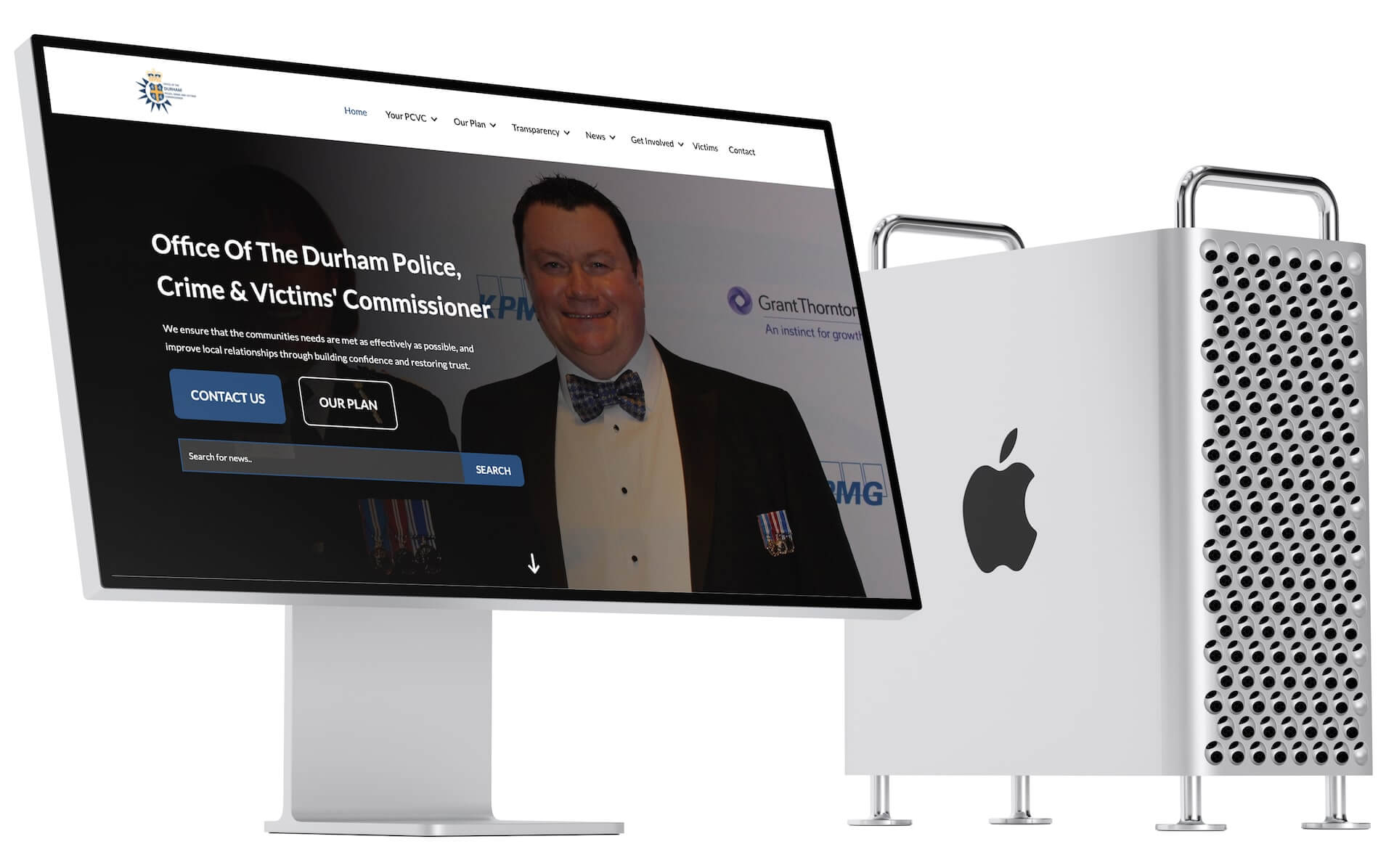 iMac with Durham PCC Website