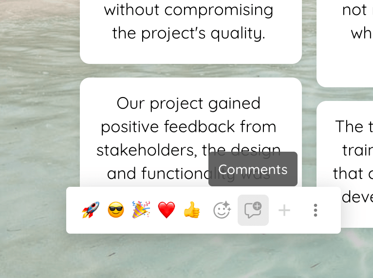 Feedback with comments step 1