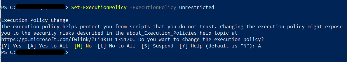 PowerShell Unrestricted Policy