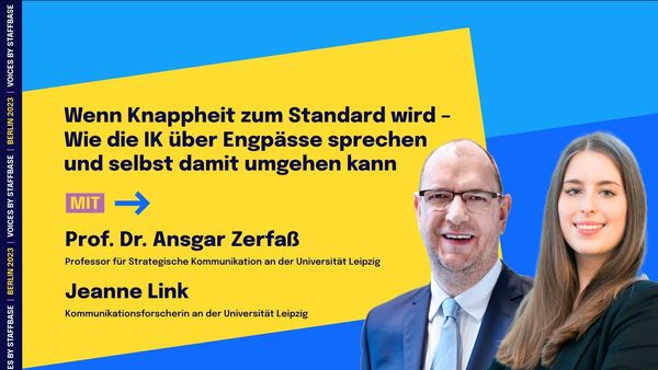 Prof. Dr. Ansgar Zerfaß & Jeanne Link: Wenn Knappheit zum Standard wird | VOICES Berlin 2023