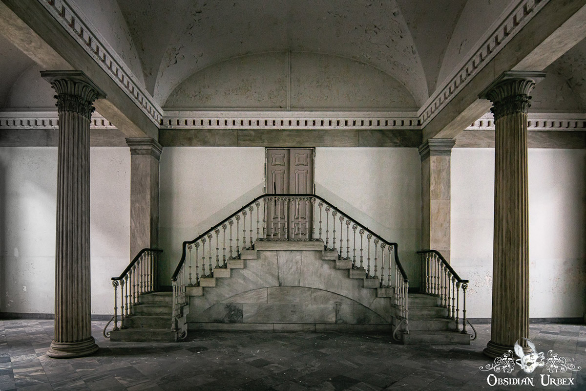 abandoned marble staircases