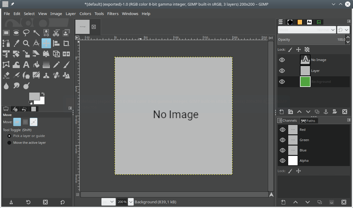 Make a picture in GIMP
