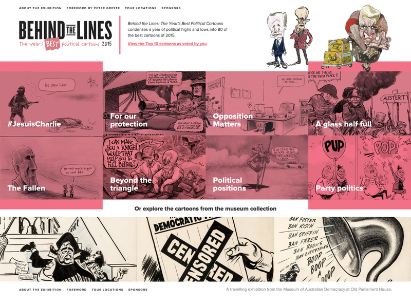 Behind The Lines 2015 home page