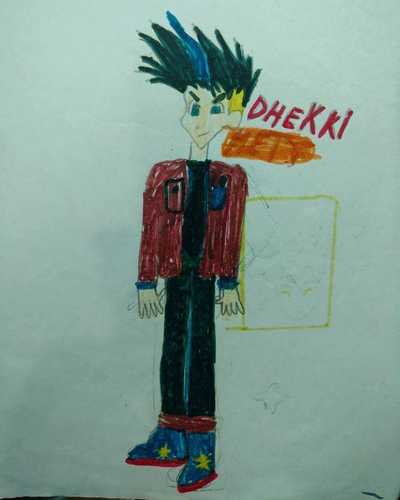 Desenho do personagem dhekki.