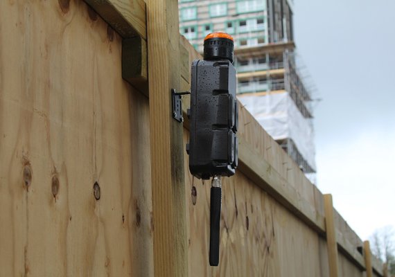 Wireless Battery Alarm System on Construction Hoarding