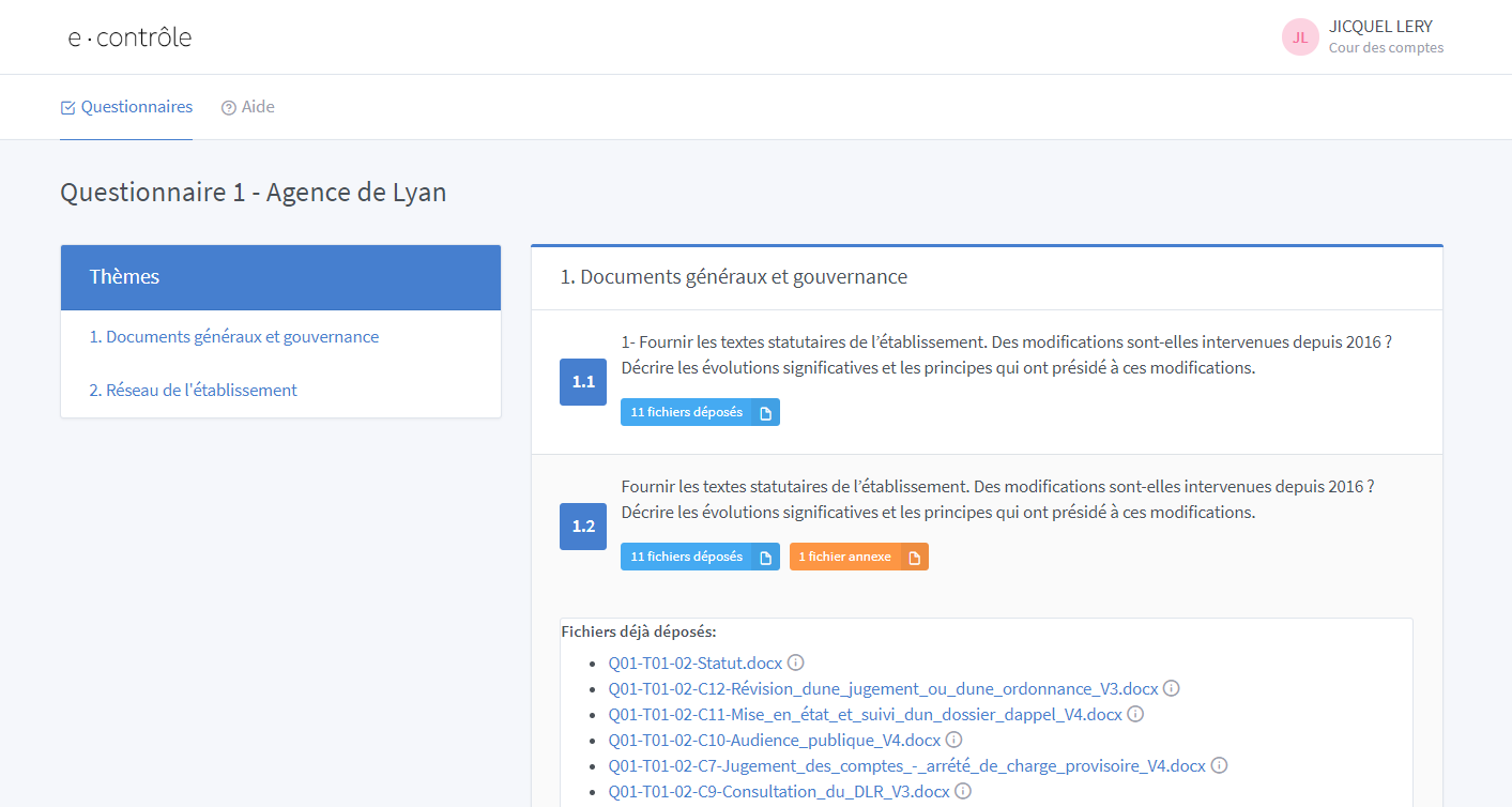 Interface de E-contrôle