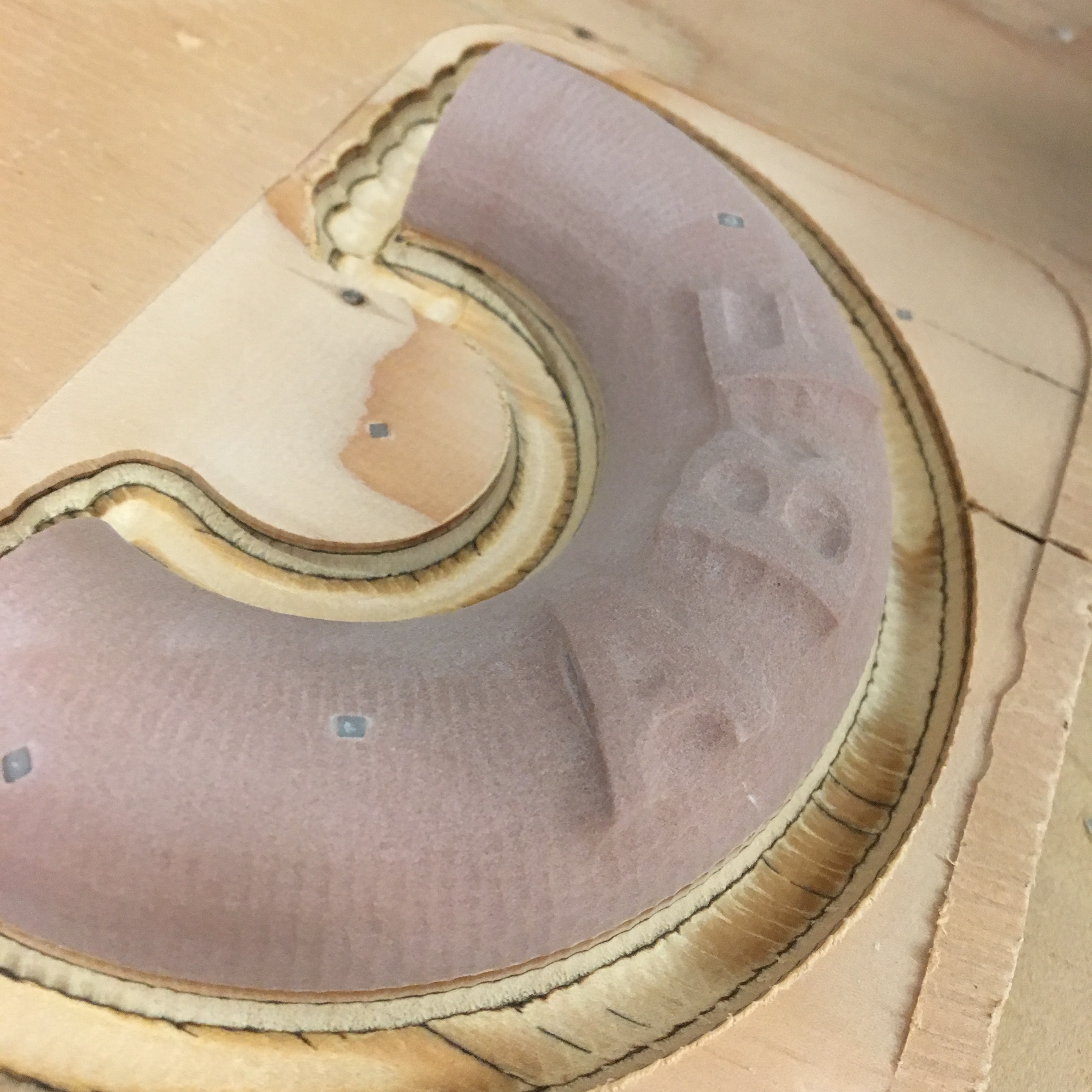 Testing milling extruded letters on a torus