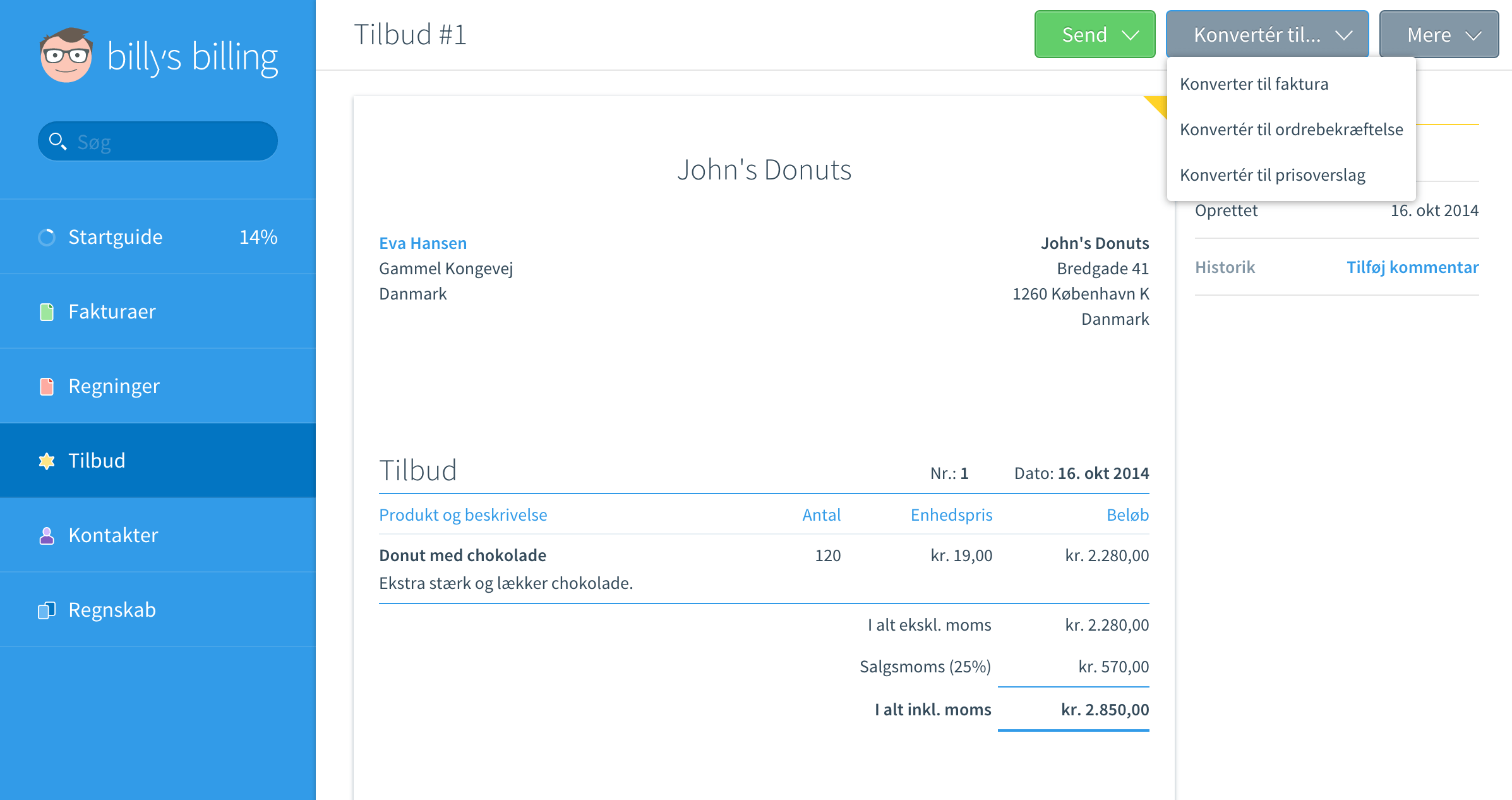 Proces for tilbud